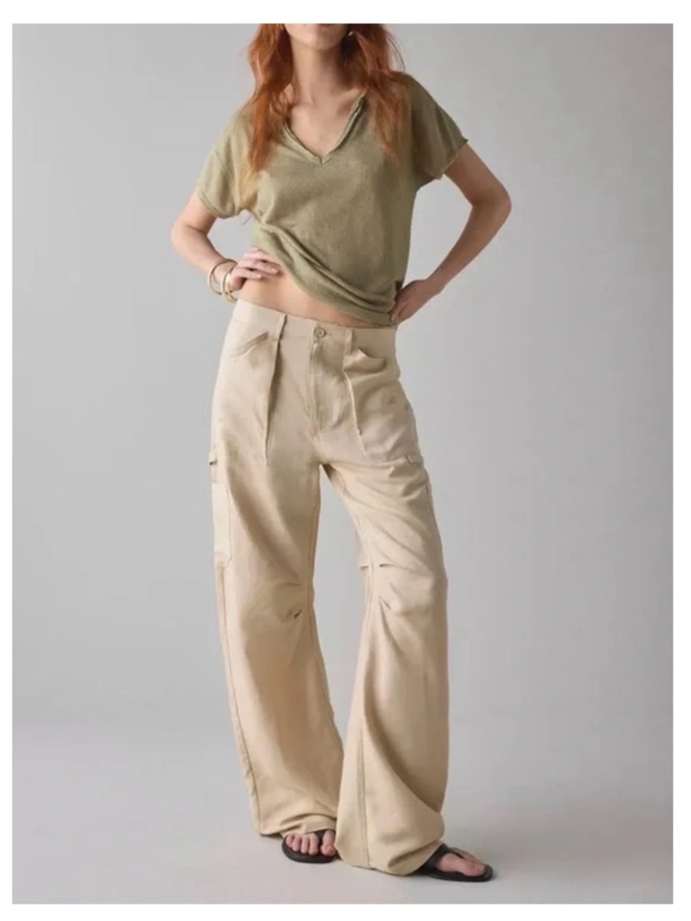 NWT Lioness Miami Vice Linen-Cotton Blend Oversized Cargo Pant Size S NEW - Picture 2 of 8
